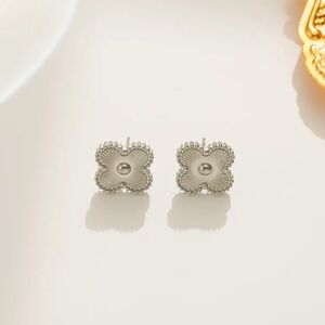 3 FOR $15 Elegant Stainless Steel Clover Earrings. Silver